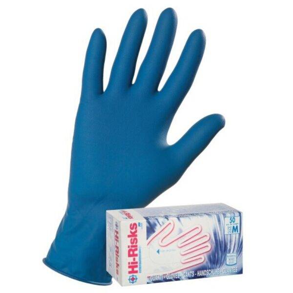 Emergenza GUANTI LATTICE GOMMA NATURALE SENZA POLVERE