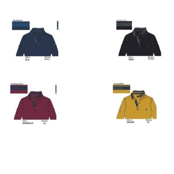 POLO SHIRTS POLO MAN PURE COTTON LONG SLEEVE COVERI MOVING PL3108