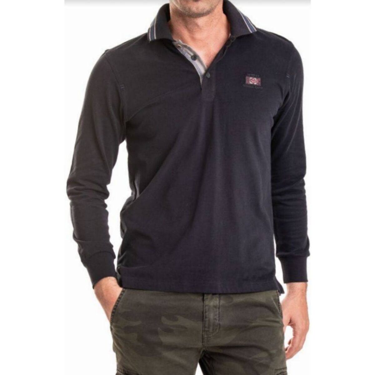 POLO UOMO MANICA LUNGA 03M9226C BE BOARD TAGLIE FORTI - Polo Bologna