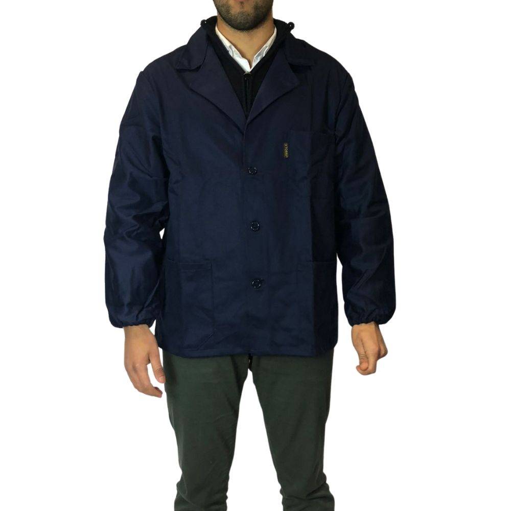 OMZIN Giacca Da Lavoro Bianca Con Colletto A Risvolto – Blazer Formale Da Ufficio Con Tasche – Taglia 48