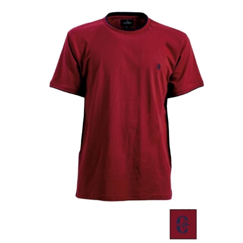 COVERI T-SHIRT WITH CONTRASTING COLOR STRIPE ON SLEEVE