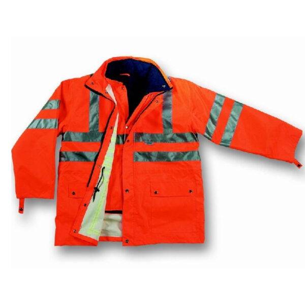 Abbigliamento da lavoro (Workwear) GIACCA IMPERMEABILE ALTA VISIBILITA’ SEBA PERSONALIZZABILE