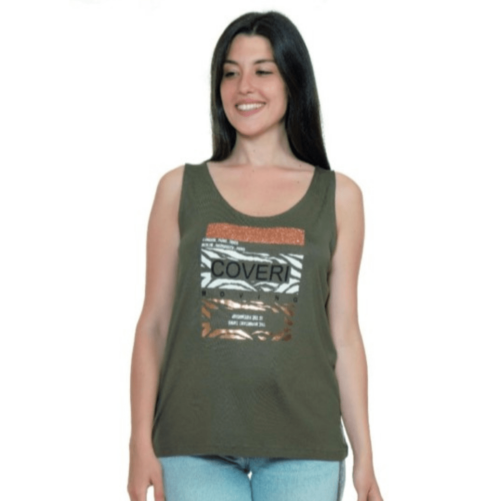 WOMEN’S TANK TOP PURE COTTON COVERI ODC3086 PLUS SIZES