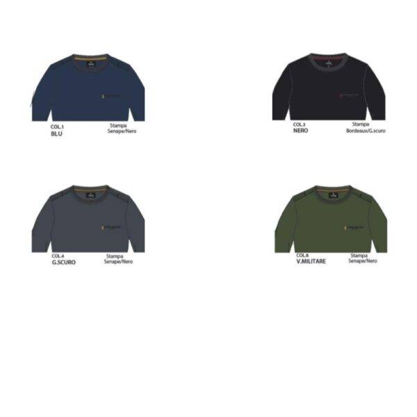 T-shirt MAGLIA UOMO T-SHIRT GIROCOLLO MANICA LUNGA PURO COTONE COVERI MOVING TJ3100
