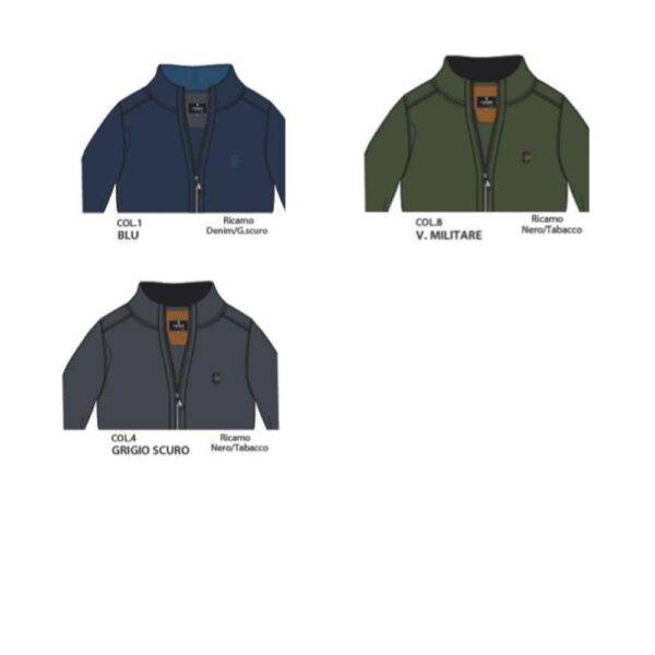 HOODIES AND SWEATSHIRTS HIGH NECK SWEATSHIRT HALF ZIP MIXED COTTON COVERI MOVING FE2646