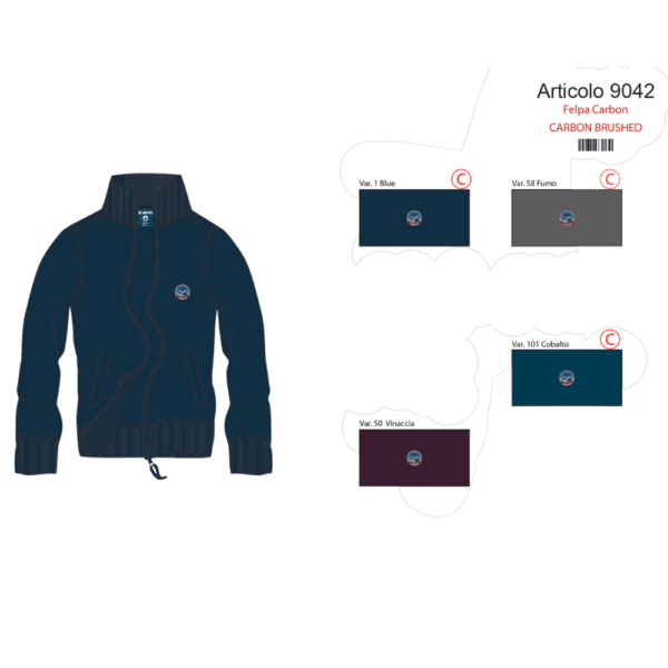 HOODIES AND SWEATSHIRTS FELPA CARBON BRUSHED FULL ZIP BE BOARD 9042