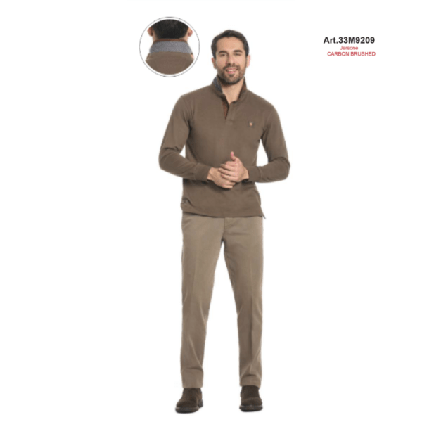POLO SHIRTS POLO UOMO MANICHE LUNGHE JERSEY CARBON BRUSHED BE BOARD 33M9209