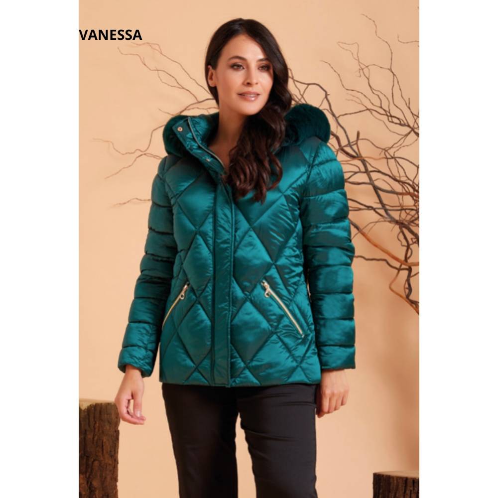 GIUBBOTTO DONNA TRAPUNTATO CAPPUCCIO REMOVIBILE CHIARA ORO VANESSA